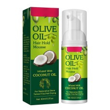 smosape Olive Oil Hair Styling Mousse - Hydrating, Lightweight Volume, Frizz-Free Finish, Nourishing for All Hair Types