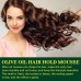 smosape Olive Oil Hair Styling Mousse - Hydrating, Lightweight Volume, Frizz-Free Finish, Nourishing for All Hair Types